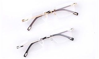 Vista First 8901 18K Gold Stainless steel/ZYL Man Rimless Optical Glasses