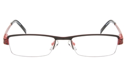 10035 Stainless Steel Womens Semi-rimless Square Optical Glasses