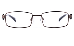 Poesia 6634 Stainless Steel/PC Mens&Womens Rectangle Full Rim Optical Glasses