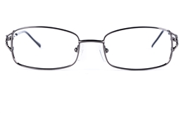 Poesia 6631 Stainless Steel Womens Square Full Rim Optical Glasses