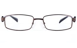 Poesia 6635 Stainless Steel/PC Mens&Womens Rectangle Full Rim Optical Glasses