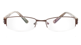 Vista First 1074 Stainless Steel/ZYL Half Rim Mens Optical Glasses