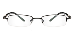 Poesia 1038 Stainless Steel/ZYL Half Rim Mens Optical Glasses