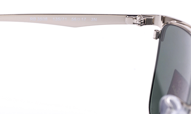 Ray-Ban RB3508 Stainless steel Mens Square Full Rim Sunglasses(Black ...