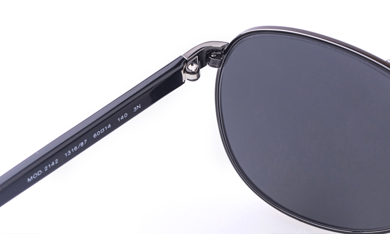 Versace VE2142 Stainless steel/Acetate Mens Oval Full Rim Sunglasses(Gun)