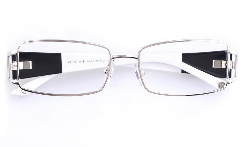 Versace Stainless steel/Acetate Womens Square Full Rim Optical Glasses