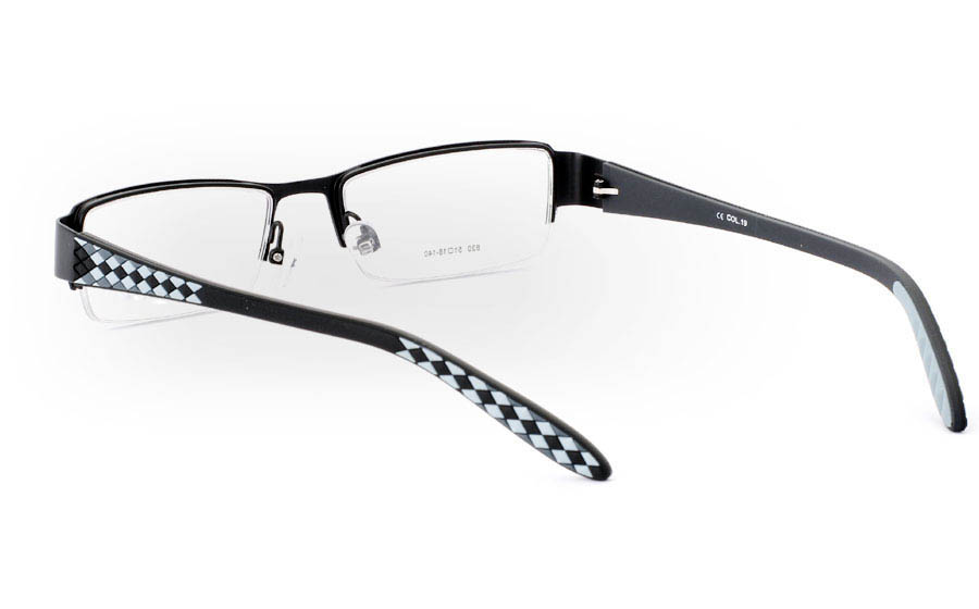 830 Stainless Steel Half Rim Mens Optical Glasses