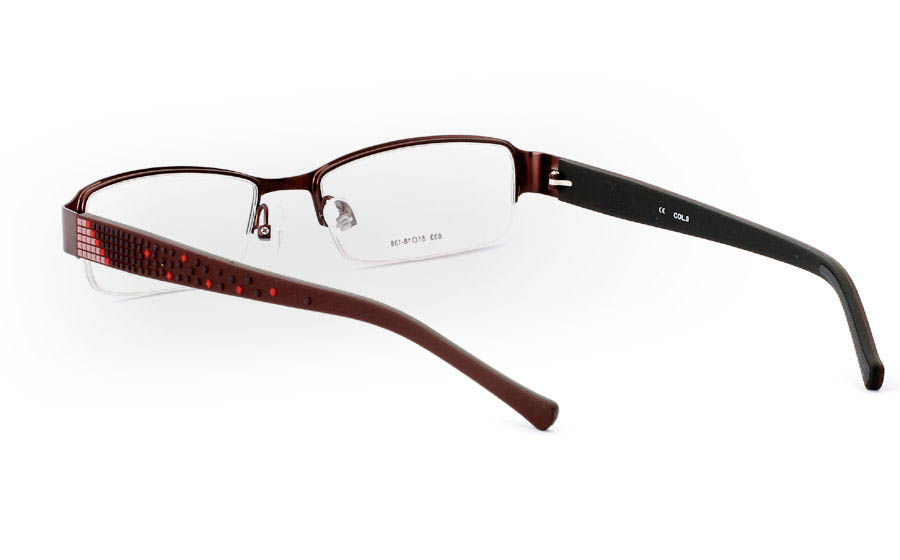 833 Stainless Steel Half Rim Mens Optical Glasses