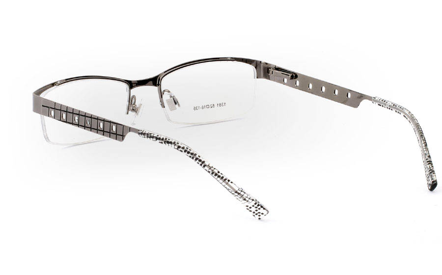 1381 Stainless Steel Mens&Womens Half Rim Optical Glasses