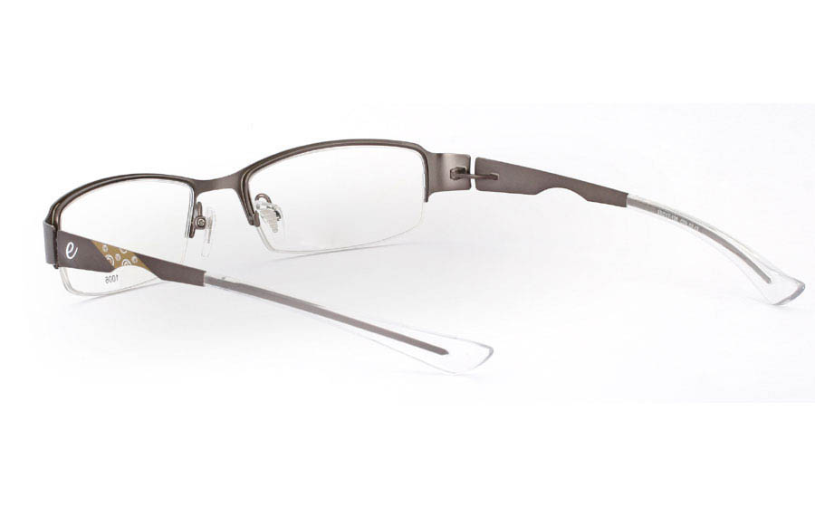 E1006 Stainless Steel Mens&Womens Half Rim Optical Glasses