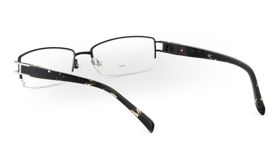 VN-007 Stainless Steel/ZYL Half Rim Mens Optical Glasses
