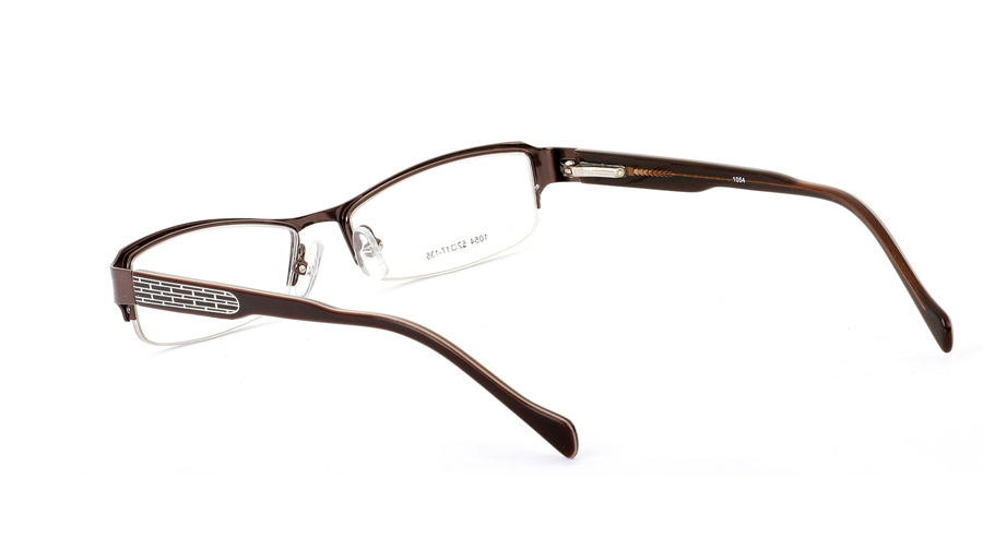 Vista First 1054 Stainless Steel/ZYL Half Rim Mens Optical Glasses