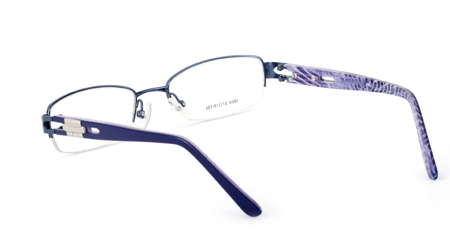 Vista First 1804 Stainless Steel/ZYL Half Rim Womens Optical Glasses