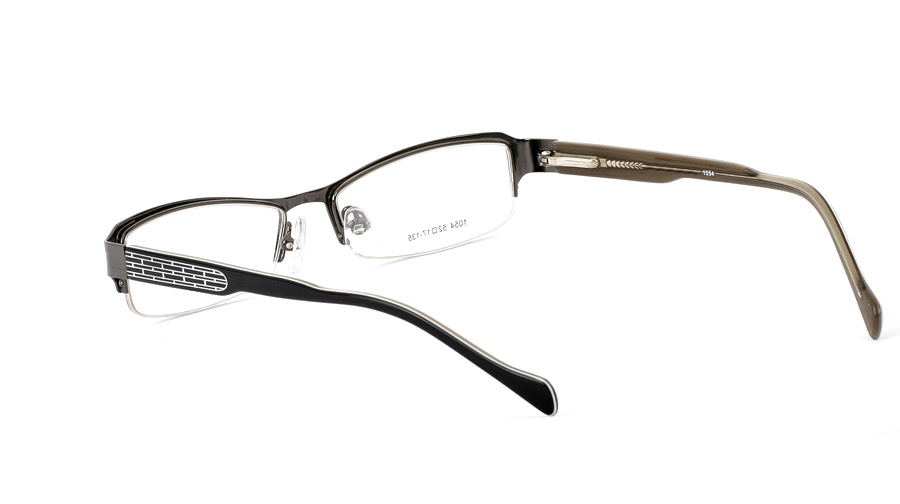 Vista First 1054 Stainless Steel/ZYL Half Rim Mens Optical Glasses