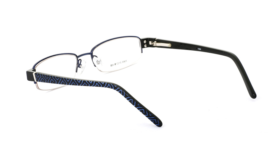 Vista First 1069 Stainless Steel/ZYL Half Rim Mens Optical Glasses