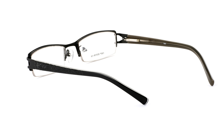 Vista First 1067 Stainless Steel/ZYL Half Rim Mens Optical Glasses