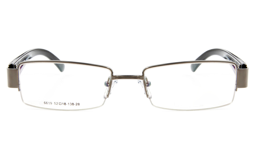 Poesia 6619 Stainless Steel Mens&Womens Semi-rimless Optical Glasses