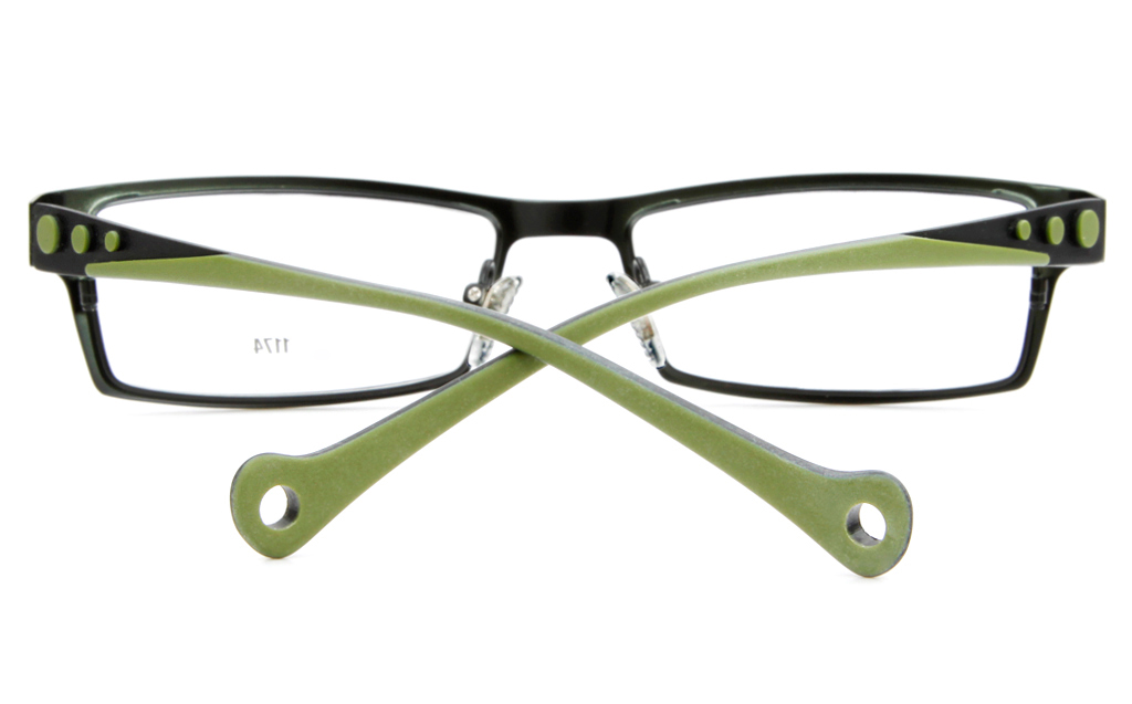 E1174 Stainless Steel/ZYL Mens&Womens Full Rim Square Optical Glasses