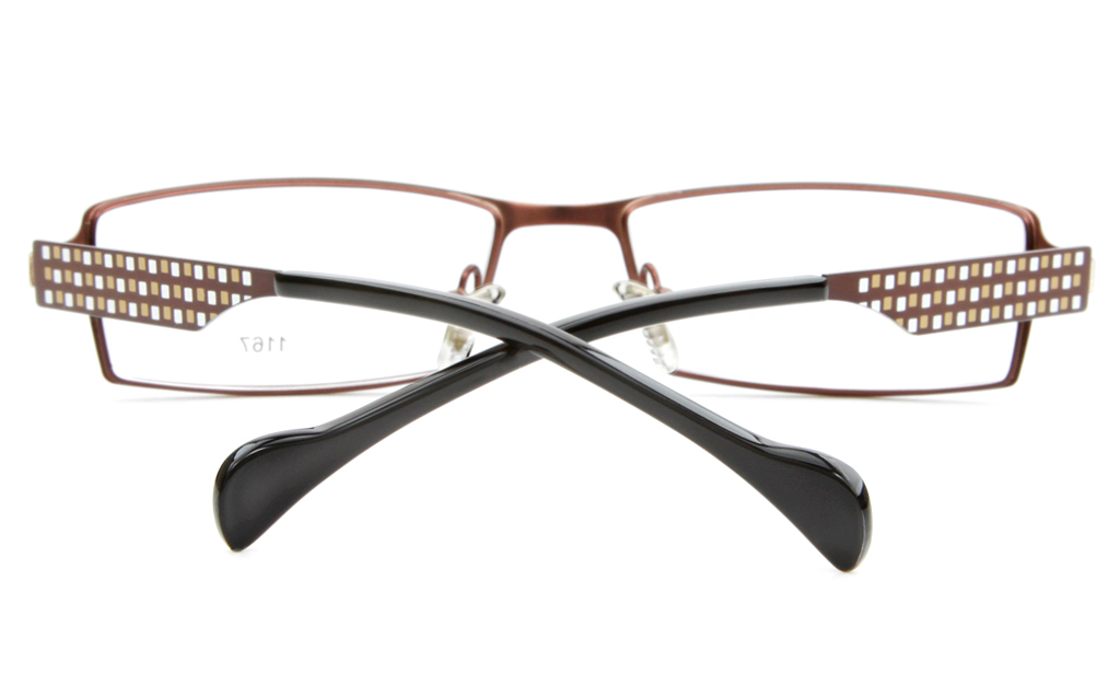 E1167 Stainless Steel Mens&Womens Full Rim Square Optical Glasses