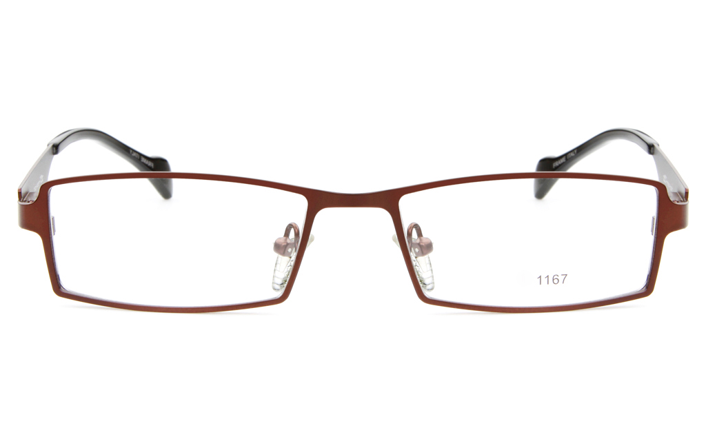 E1167 Stainless Steel Mens&Womens Full Rim Square Optical Glasses