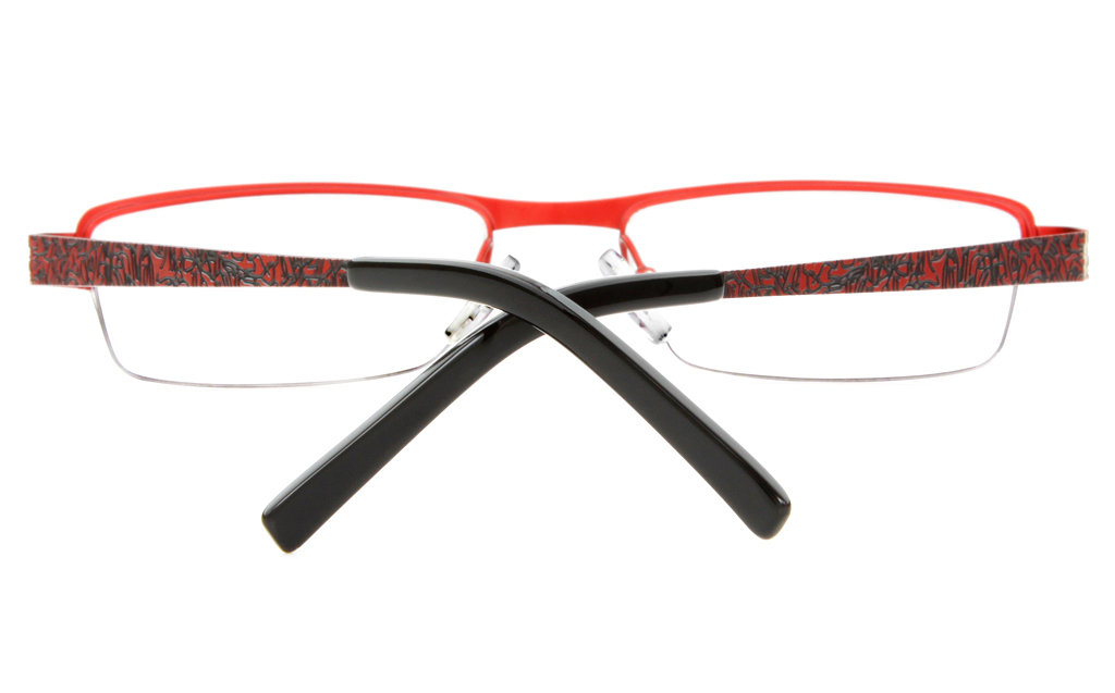 10035 Stainless Steel Womens Semi-rimless Square Optical Glasses