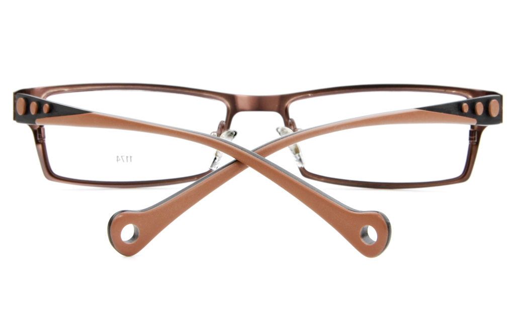 E1174 Stainless Steel/ZYL Mens&Womens Full Rim Square Optical Glasses