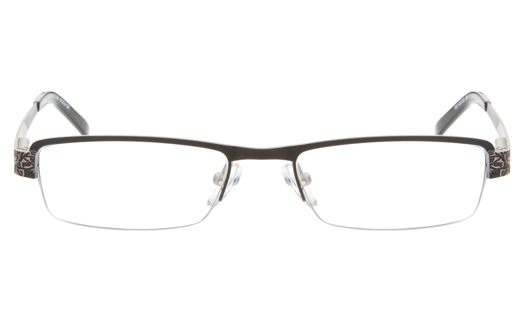 10035 Stainless Steel Womens Semi-rimless Square Optical Glasses