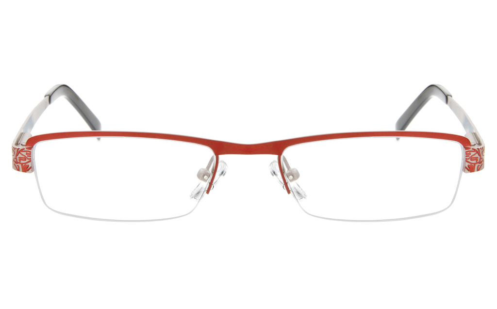 10035 Stainless Steel Womens Semi-rimless Square Optical Glasses