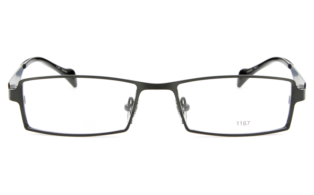 E1167 Stainless Steel Mens&Womens Full Rim Square Optical Glasses