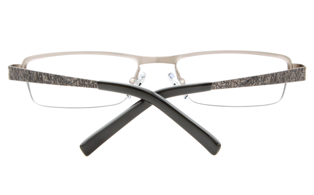 10035 Stainless Steel Womens Semi-rimless Square Optical Glasses