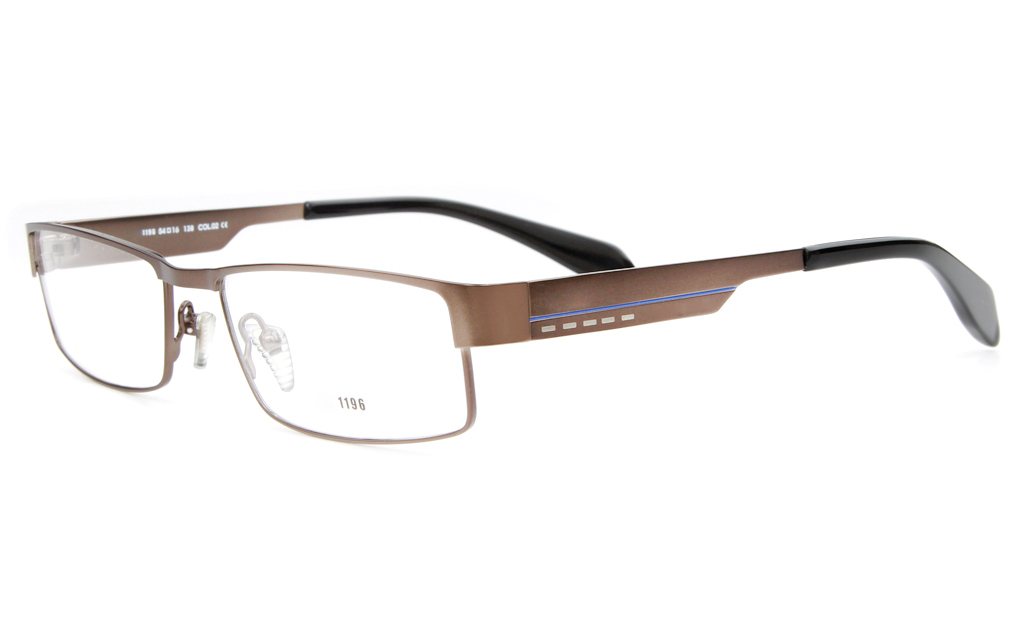 E1196 Stainless Steel Mens Full Rim Square Optical Glasses