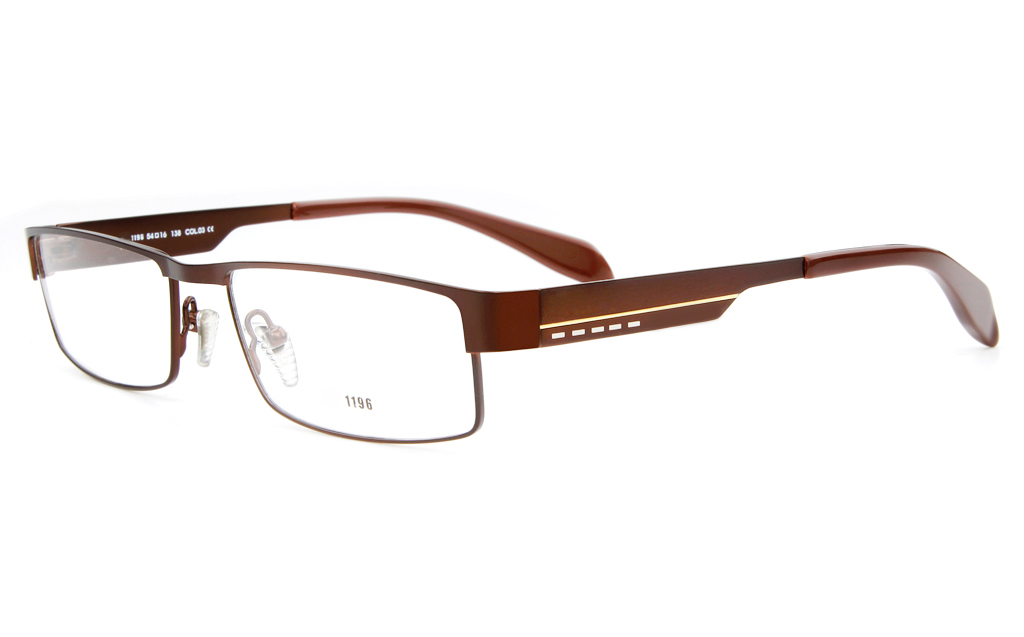 E1196 Stainless Steel Mens Full Rim Square Optical Glasses