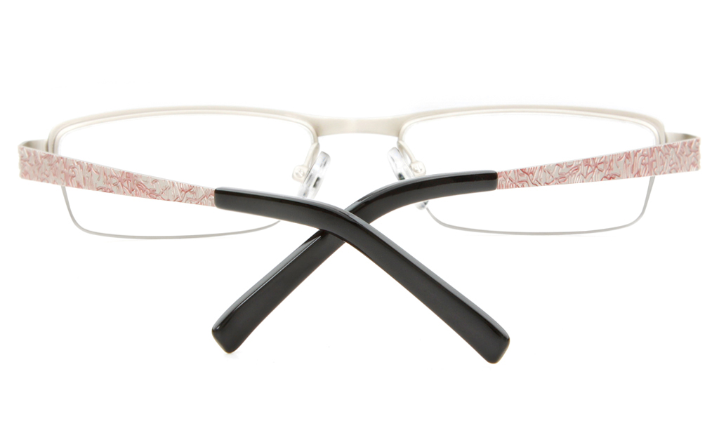 10035 Stainless Steel Womens Semi-rimless Square Optical Glasses