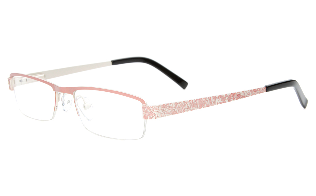 10035 Stainless Steel Womens Semi-rimless Square Optical Glasses