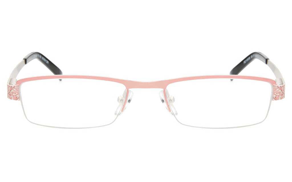 10035 Stainless Steel Womens Semi-rimless Square Optical Glasses