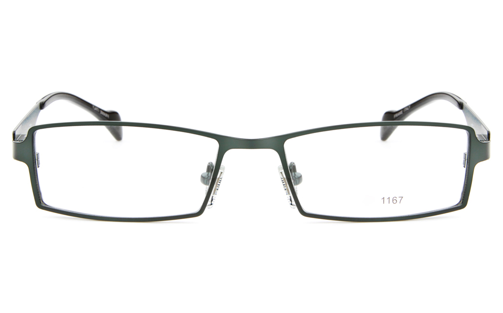 E1167 Stainless Steel Mens&Womens Full Rim Square Optical Glasses