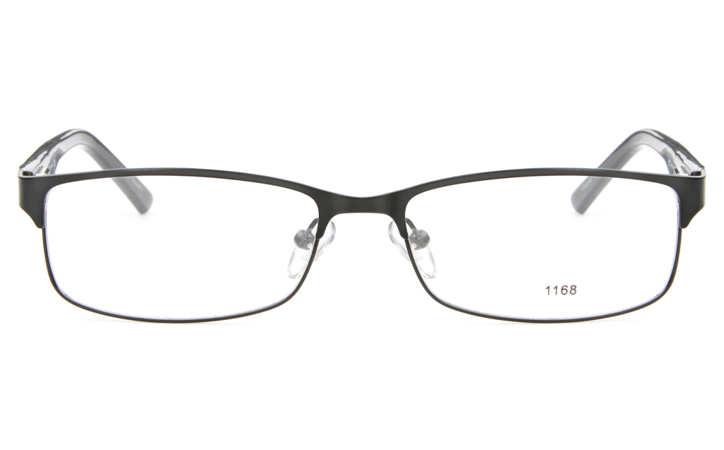 E1168 Stainless Steel/ZYL Mens&Womens Full Rim Square Optical Glasses