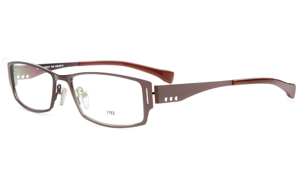 E1152 Stainless Steel Mens Full Rim Square Optical Glasses