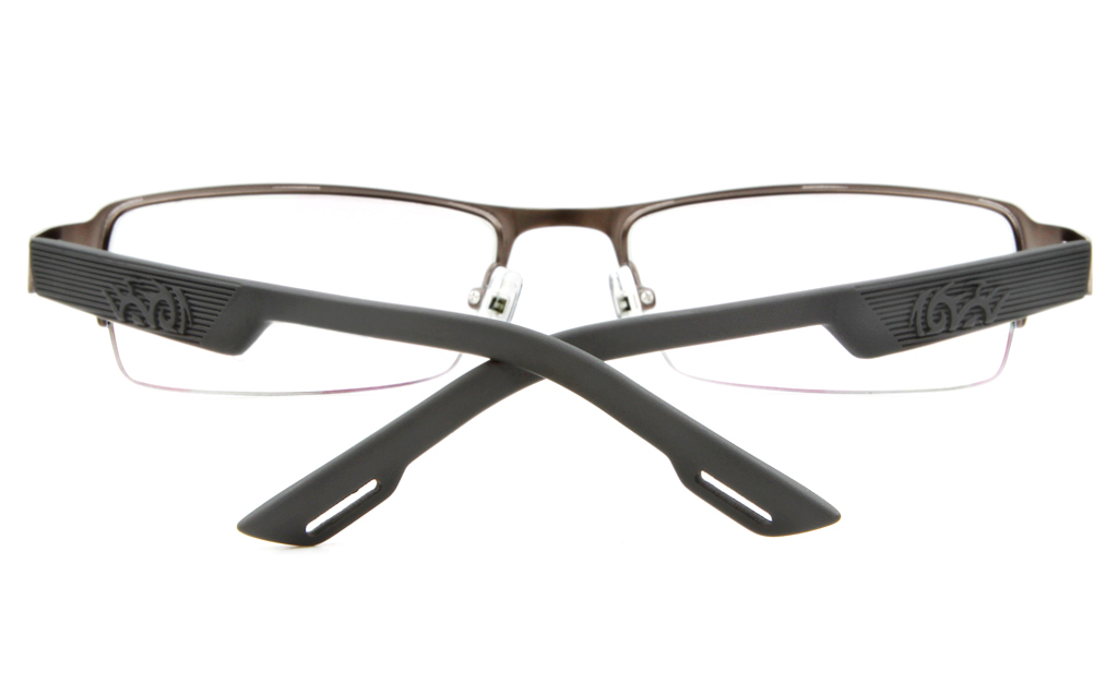 Z6627 Stainless Steel/TR90 Mens&Womens Semi-rimless Square Optical Glasses