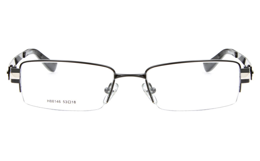 H88146 Stainless Steel Mens Full Rim Square Optical Glasses