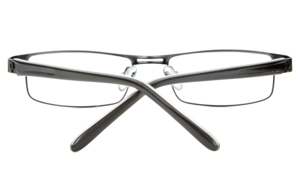 P8496 Stainless Steel/ZYL Mens&Womens Semi-rimless Square Optical Glasses