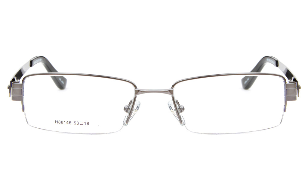 H88146 Stainless Steel Mens Full Rim Square Optical Glasses