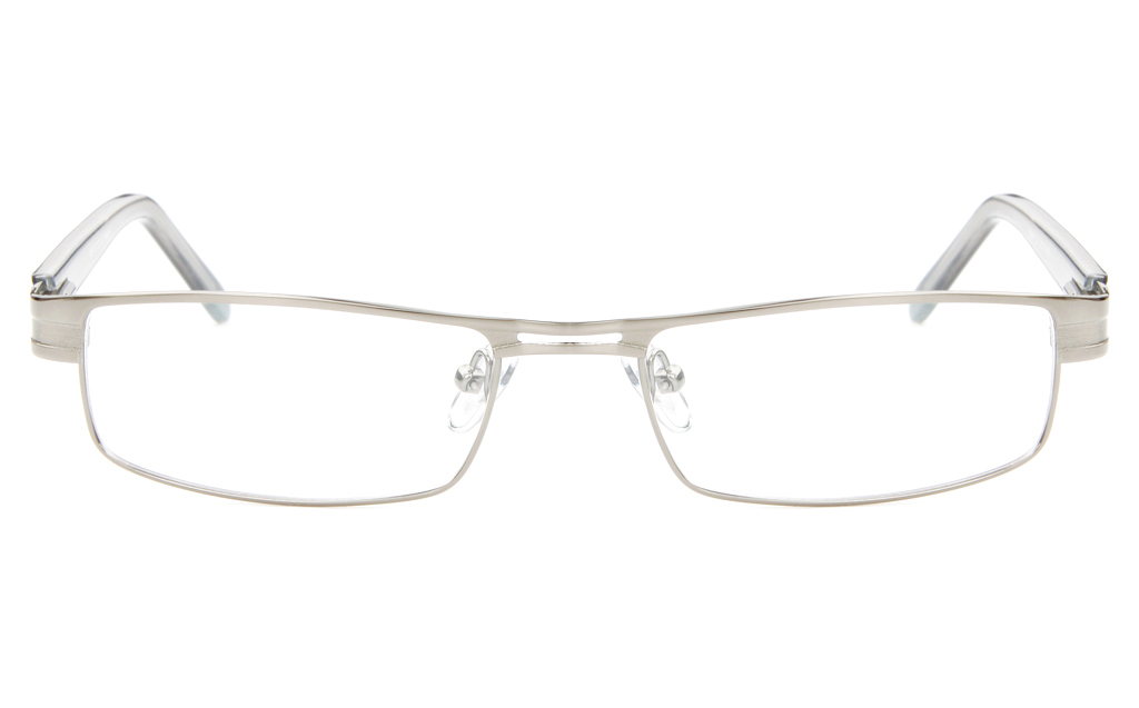 P8496 Stainless Steel/ZYL Mens&Womens Semi-rimless Square Optical Glasses
