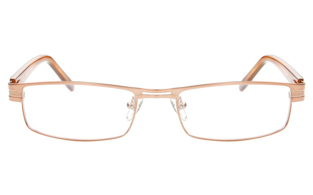 P8496 Stainless Steel/ZYL Mens&Womens Semi-rimless Square Optical Glasses