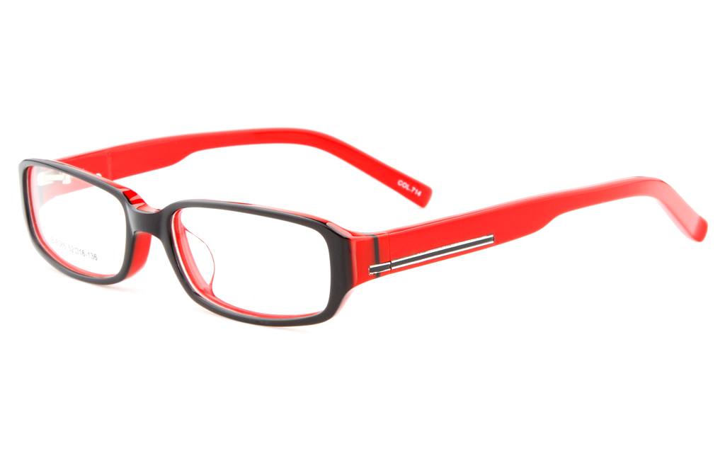 JB8385 Acetate(ZYL) Mens&Womens Full Rim Square Optical Glasses(Black)