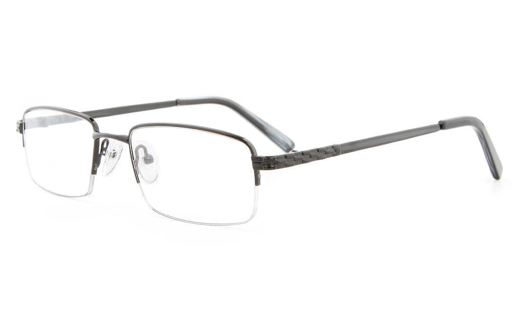 Vista First 2114 Titanium Memory Mens Semi-rimless Square Optical Glasses