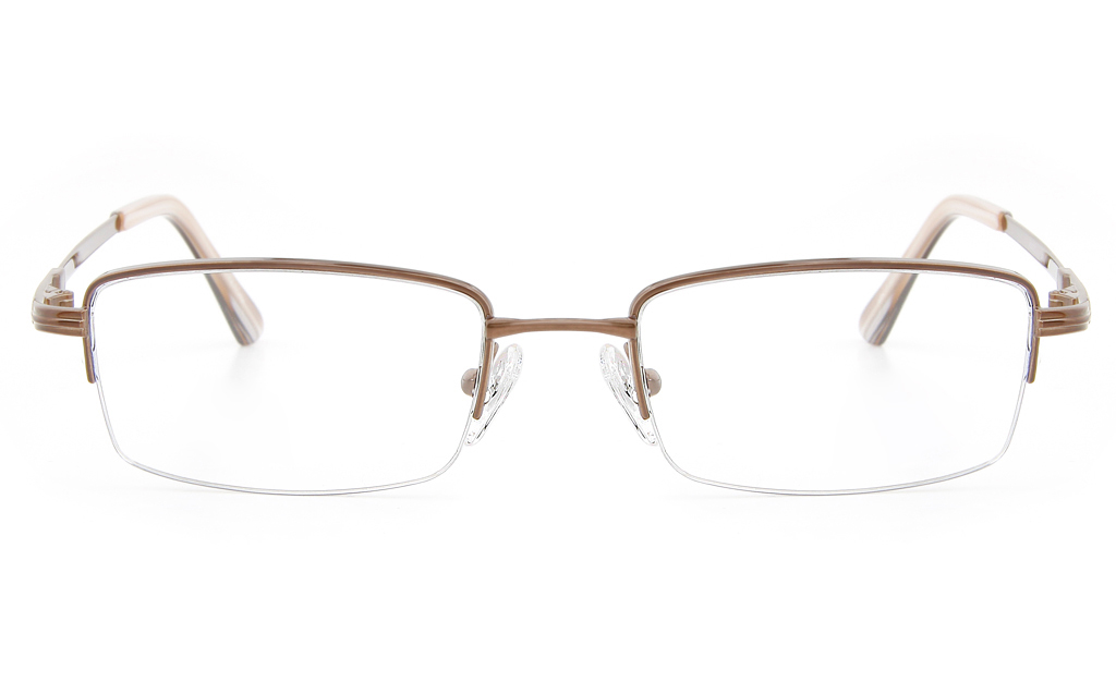 Vista First 2120 Titanium Memory Mens&Womens Semi-rimless Square Optical Glasses