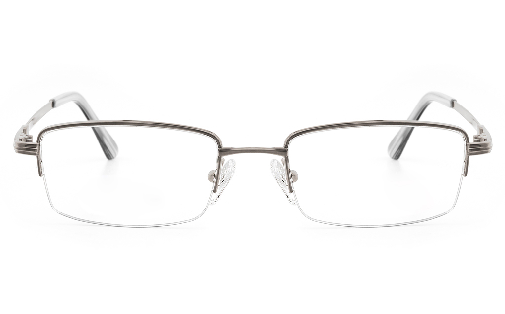 Vista First 2120 Titanium Memory Mens&Womens Semi-rimless Square Optical Glasses