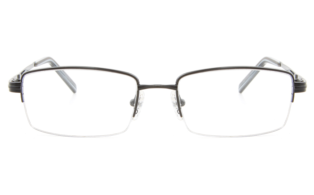 Vista First 2113 Titanium Memory Mens Semi-rimless Square Optical Glasses