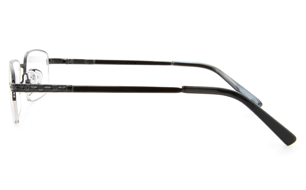 Vista First 2114 Titanium Memory Mens Semi-rimless Square Optical Glasses